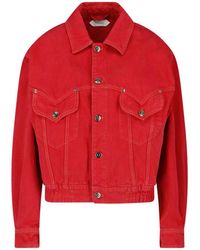 Versace - Oversized Denim Blouson - Lyst