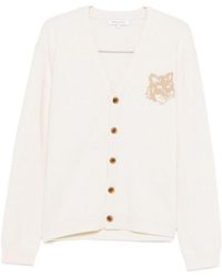 Maison Kitsuné - Wool V-Necked Cardigan - Lyst