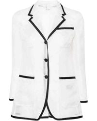Thom Browne - Semi-Sheer Organza Blazer - Lyst