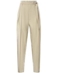 Bottega Veneta - Lightweight Cotton And Wool Trousers - Lyst