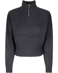The North Face - W Half-Zip Logo Sweater - Lyst