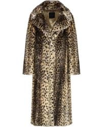 BB COUTURE - Long Leopard Ecofur Coat - Lyst