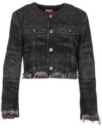 DIESEL - De-Graffy-Fsh Denim Jacket - Lyst