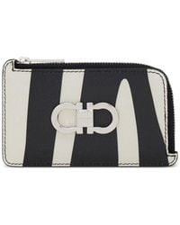 Ferragamo - Zebra-Print Cardholder With Zip - Lyst