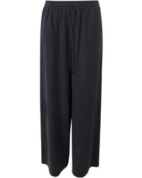 Max Mara - Wide-Leg Washed Silk Trousers - Lyst