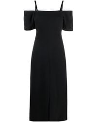 Victoria Beckham - Off-Shoulder Midi Dress - Lyst