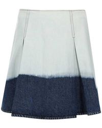 Marni - Midi Skirt Denim - Lyst