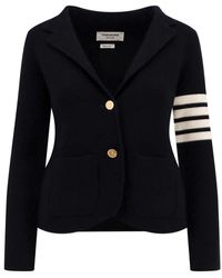 Thom Browne - Wool Blazer With Metal Buttons - Lyst