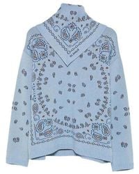 Alanui - Bandana-Jacquard High Neck Jumper - Lyst