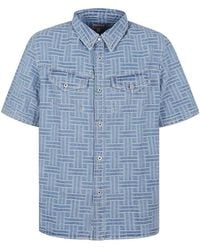 KENZO - Weave Short Sleeve Shirt - Lyst