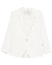 forte_forte - Lina Chic Towel Jacket With Cape Embroidery - Lyst
