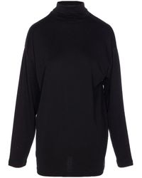 Lemaire - Relaxed Mock Neck Long Sleeves Top - Lyst