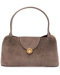 Versace - Medium Suede Bag - Lyst