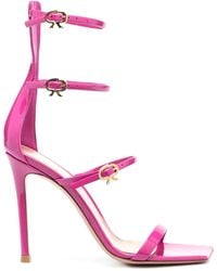 Gianvito Rossi - Ribbon Uptown 105mm Leather Sandals - Lyst