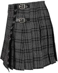 DURAZZI MILANO - Wool Kilt Skirt - Lyst