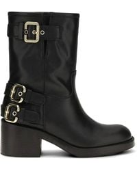 Chloé - Dakota Semi-Gloss Leather Ankle Boots - Lyst