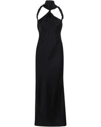 The Attico - Asymmetrical Midi Dress With Raw Edge Detail - Lyst