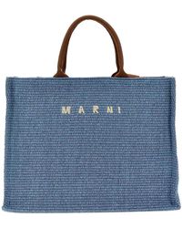 Marni - Large Shopping Bag With Logo Embroidery - Lyst