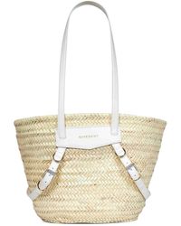 Givenchy - Raffia Basket Bag With Leather Handles - Lyst