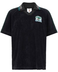 CASABLANCA - Towelling' Jacquard Polo Shirt - Lyst