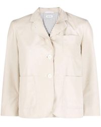 Thom Browne - Rounded-collar Single-breasted Blazer - Lyst