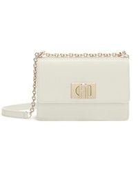 Furla - Shoulder Bag 1927 Mini Leather Cream Color - Lyst