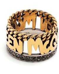 McQueen - Crystal Embellished Ring - Lyst