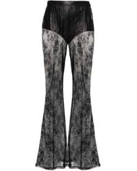 Pinko - Laminated-lace Trousers - Lyst