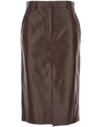 Lanvin - Leather Skirt - Lyst