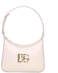 Dolce & Gabbana - 35 Shoulder Bag In Leather With Dg Logo - Lyst
