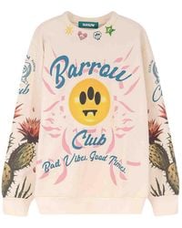 Barrow - Cotton Sweatshirt With Cactus Print - Lyst