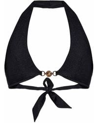 Versace - La Medusa Triangle Bikini Top - Lyst