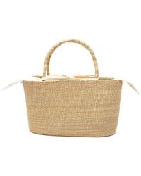 Muuñ - Maxi Echo Straw Bag - Lyst