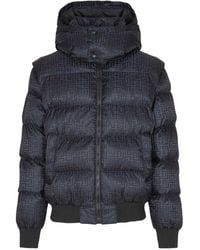 Balmain - Cropped Monogram Jacquard Padded Jacket - Lyst