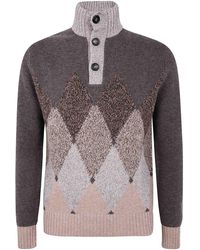 Ballantyne - T Neck Pullover Button - Lyst