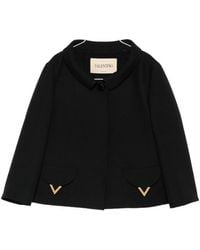 Valentino Garavani - Vlogo Signature Wool And Silk Jacket - Lyst