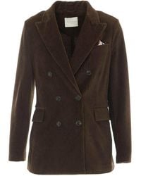 Circolo 1901 - Velvet Double Breasted Button Jacket - Lyst