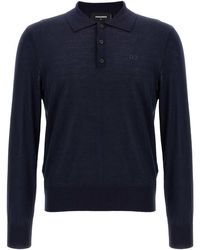 DSquared² - Logo Embroidery Polo Shirt - Lyst