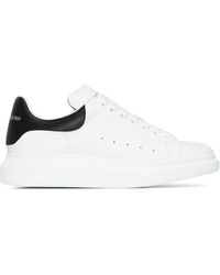 McQueen - Calfskin Leather Sneakers With Contrast Heel - Lyst