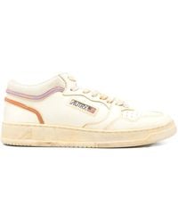 Autry - Medium Way Sup Vintage Leather Sneakers - Lyst