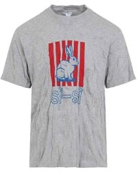 Bottega Veneta - Crushed Cotton Si-Si T-Shirt - Lyst