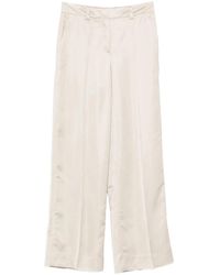Incotex - Neera Wide-Leg Satin Trousers - Lyst