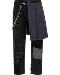 Junya Watanabe - Patchwork Jeans With Kilt - Lyst