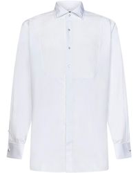 Lardini - Cotton Shirt With Partial Visible Buttoning - Lyst