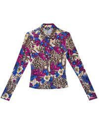 Just Cavalli - Flowers Leopard Shirt - Lyst