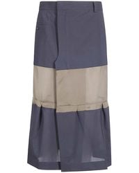 Sacai - Wool Suiting Skirt - Lyst