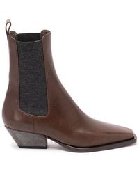 Brunello Cucinelli - Ankle Boots With Heels - Lyst