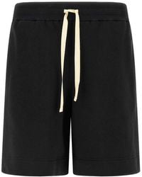 Jil Sander - Embroidered Logo Bermuda Shorts - Lyst