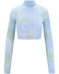 Off-White c/o Virgil Abloh - Crop Fit Top With Tie-Dye Effect - Lyst