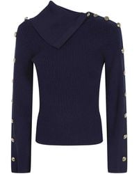 Elisabetta Franchi - Tricot Round Neck Sweater - Lyst